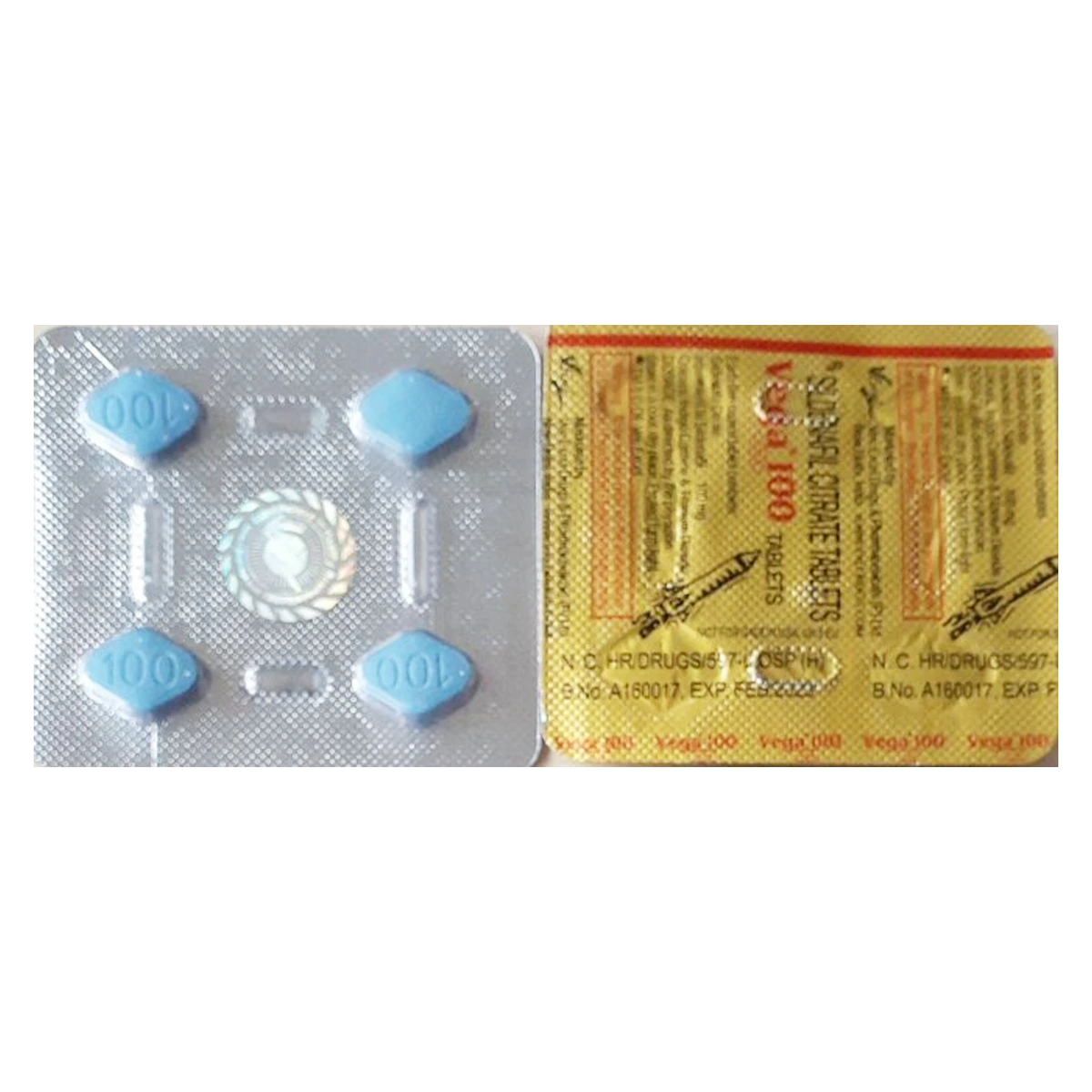 Vega 100mg Tablets 1 Pack of 4 Tablets - Image 4